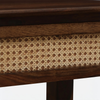 Karen Sheesham Wood 2 Drawer Console Table in Provincial Teak