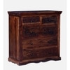 Prisha Solid Wood Chest of 5 Drawers in Teak Finish