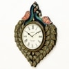 Wooden Peacock Handpainted Clock In Multicolour By Craft Tree