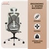 Marvel Pro Ergonomic High Back Study Chair with Legrest in Grey Colour