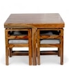 Ikiriya Sheesham Wood Accent 4 Seater Dining Table Set in Teak Finish