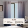 Stoa Paris Sheer Ombre Printed Long Door Curtain, Aesthetic Curtain with  Light Filtering Balcony,  Set of 1 Parda, Evening Glow - Navy