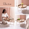 Luxurious Rattan Side Table in Brown Colour