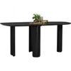 Scandinavian Wodi Dining Table Matte Black Finish