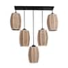 Devansh Solid Wood Electric Wall Light in Brown Colour with Multi Shade Count of 1 Light