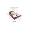 Admire Solid Wood King Size Box Storage Bed In Honey Finish