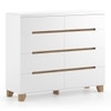 Oslo Engineered Wood Chest of 8 Drawers in White Finish