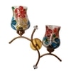 Devansh Metal Electric Wall Light in Gold Colour with Multi Shade Count of 2 Lights