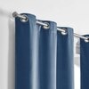 Stoa Paris Satin Long Door Curtain, 70% Blackout Curtains, Sun Protection, Set of 2, Versailles - Celestial Blue