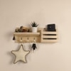 Tulip Wooden Wall Shelf Organiser With Key Holders