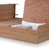 Vienta Engineered Wood Queen  Size Bed With Box Storage (Brentwood Oak Brown Finish)