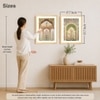 Mughal Jharokha Set of 2 Framed Posters Peacock Floral Art 45x60 cm