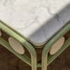 Dastoori Stainless Steel Outdoor Coffee Table in Beige Colour