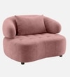 Henry Velvet 1 Seater Sofa Peach color