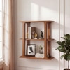 Kozo Large Solid wood Wall Shelf In Amber Walnut