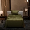 Stoa Paris Single Bedsheet with 1 Pillow Cover sheet with Olive Oasis