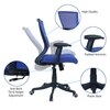 Ebeaony Mid Back Ergonomic Chair in Blue Colour