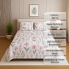 White Floral 400 TC Cotton Flat Single Bed Size Bedsheet With 2 Pillow Cover From Threads