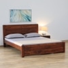 Sagar Solid Wood Queen  Size Bed Without Storage (Provincial Teak Finish)