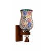 Devansh Metal Electric Wall Light in Black Colour with Multi Shade Count of 1 Light