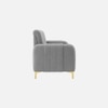 Monly Velvet 2 Seater Sofa Grey Color