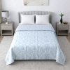 White and Green Shade Floral Dohar Pure Cotton Double Bed Reversible