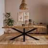 Avrelle Jewel Solid Wood 6 Seater Dining Table in Limewash Finish