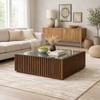 Weft Solid Wood Coffee Table In Dark Brown Finish