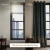 Stoa Paris Satin Door Curtains, 300 TC Dim-Out Home Furnishing Curtains,  Aesthetic Parda, Balcony,, Pack of 2, Versailles - Emerald Royale