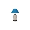 Allie Turquoise Jute Glass Table lamp with Iron Base