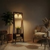 Francis Beige Jute Floor Lamp with Beige Jute Base