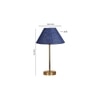 Blue Jute with Metal Gold Table Lamp