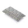 Basket Knit Light Grey Melange Pillow Cover 12X20 Inches