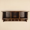 Ambrosia Wooden Wall Shelf Organiser With Key Holders