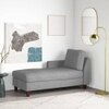 Alba Fabric Chaise Launger in Grey Colour