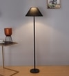 47" Black Floor Lamp with Black Shade