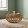 Saffron Aluminum Coffee Table In Light Brown Finish