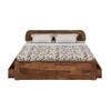 Sleigh Solid Wood Queen Size Storage Bed