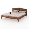 Owen Solid Wood Queen Size Non Storage Bed In Urban Teak Finish