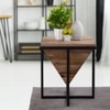 Metalsmith Solid Wood Side Table in Black Powder Finish