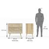 Ivara Solid Wood Chest of 3 Drawers in Natural Finish