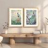 Peacock Set of 2 Framed Posters Vastu Feng Shui Wall Art 45x60 cm