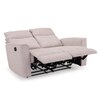 Canyon Two Seater Manual Fabric Recliner in Greige Beige Colour
