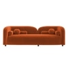 Homro Velvet 3 Seater Sofa in Orange Colour