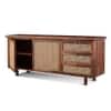 Ratan Solid  Wood 2 Door Sideboard In Teak Finish