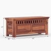 Madhavi Solid Wood Bench in Teak Finish