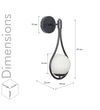 Birds Single Light Wall Fitting In Black  Finish With Opal Frosted White Glass