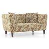 Janet 2 Seater Fabric Loveseat In Amru Paiseley Colour