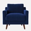 Reiti Velvet 1 Seater Sofa in Navy Blue Colour
