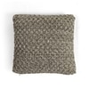 Popcorn Dark Pewter Natural Cushion Cover 16X16  Inches